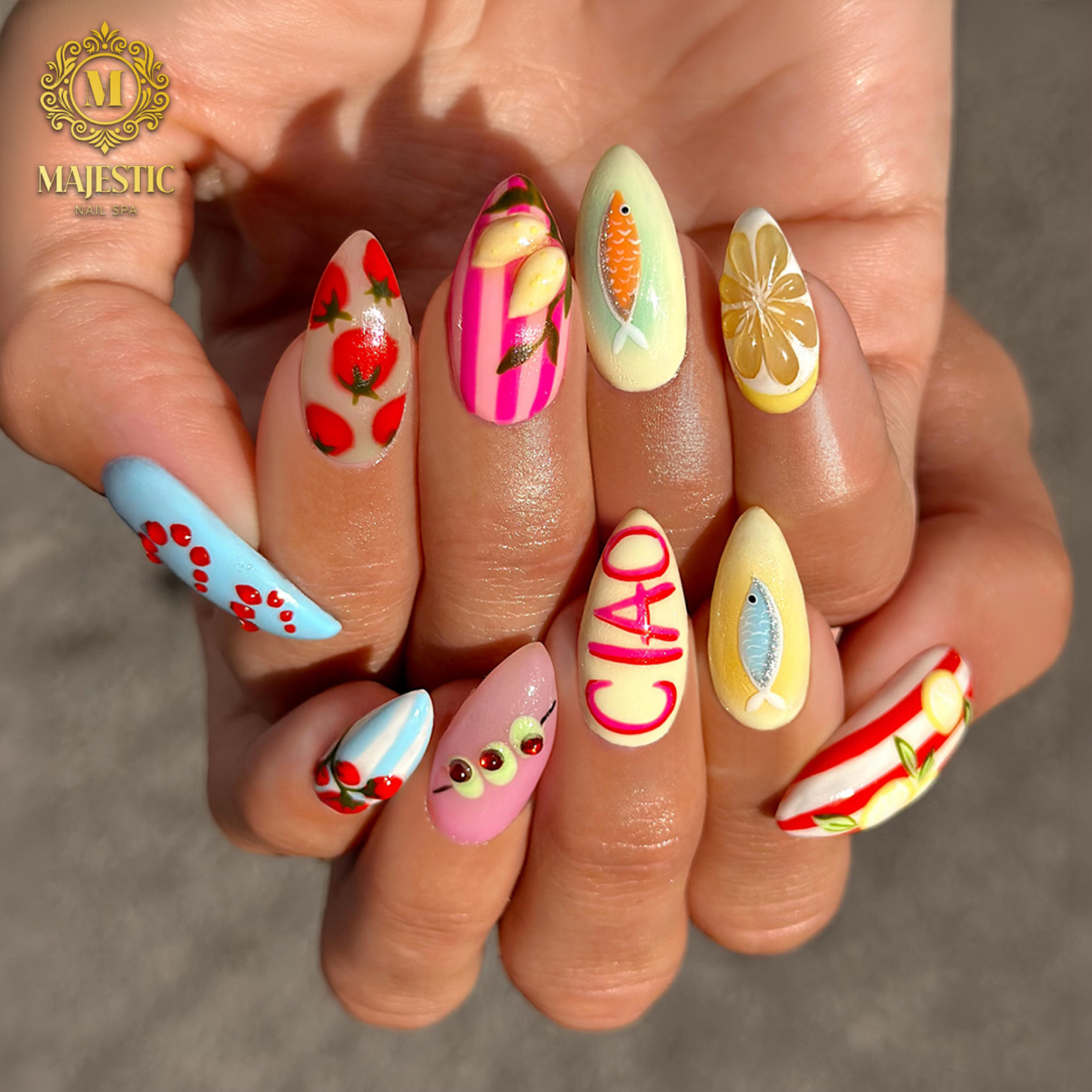 Majestic Nail Spa nail work in Cross Roads, Texas